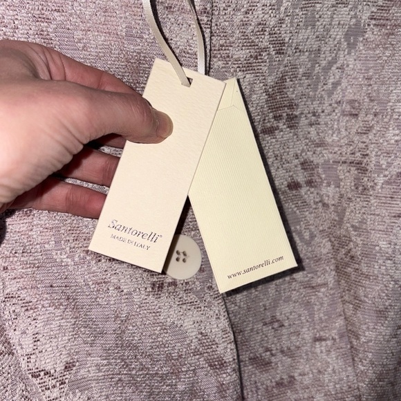 Santorelli Janet Tailored Three Button Textured Blazer Linen Blend Pink sz 8 NWT - Picture 6 of 8